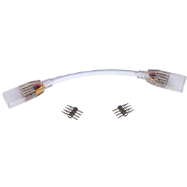 Ecola LED strip 220V connector гибкий соединитель лента-лента 4-х конт с разъемами для ленты IP68 RGB 16x8