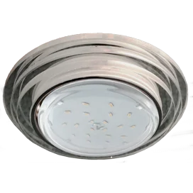 Ecola GX53 H4 LD5314 Glass Стекло Круг со ступеньками с подсветкой хром - хром (зеркальный) 38x120 (к+)