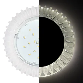 Ecola GX53 H4 LD5361 Glass Круг с матовыми стразами Гребенка с подсветкой/фон мат./центр.часть хром 52x120 (к+)