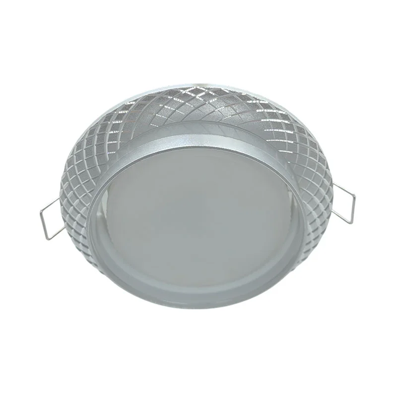 Ecola GX53 H4 SP5331 светильник встраив. Спот Сетка матовый Хром/Алюм 110х52 (к+)