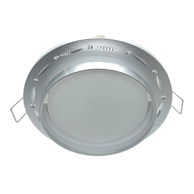 Ecola GX53 H4 SP5332 светильник встраив. Спот Точки-полоски по кругу матовый Хром/Алюм 110х52 (к+)