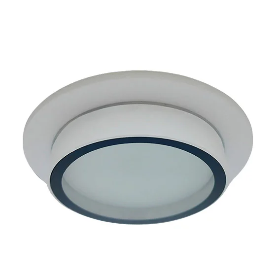 Ecola GX53 H4 SP5370 светильник встраив. Спот IP65 Белый матовый с черной окантовкой 110х54 (к+)