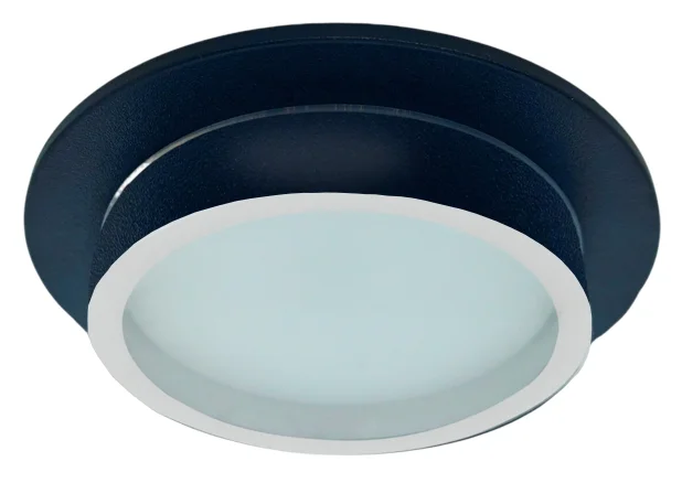 Ecola GX53 H4 SP5370 светильник встраив. Спот IP65 Черный матовый с белой окантовкой 110х54 (к+)
