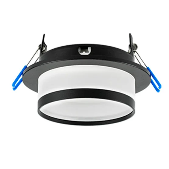 Ecola GX53 H4 SP5372 светильник встраив. Спот с полосой Черный матовый с матовым рассеивателем 110х65 (к+)