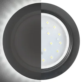 Ecola GX53 H4 LD5300 светильник встраив. без рефл. с подсветкой Черный матовый 48x106 (к+)