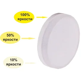 Ecola GX53 LED Premium 15,0W Tablet 220V 4200K диммирование 3-х ступ. (100% -50% - 10% ) матовая 27x75