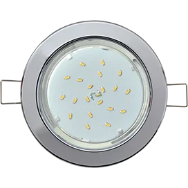Ecola Light GX53-H6 светильник металл. встраиваемый плоский хром 101x16