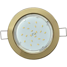 Ecola Light GX53-H6 светильник металл. встраиваемый плоский золото 101x16