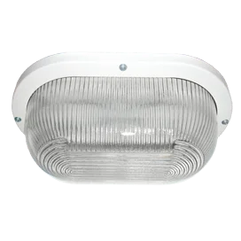 Ecola Light GX53 LED ДПП 03-9-002 светильник Овал накладной IP65 2*GX53 прозр стекло белый 280х175х105