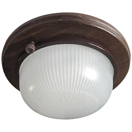 Ecola GX53 LED НБО-03-60-021 светильник Круг накладной IP65 дерево Орех 1*GX53 матовый 220х84