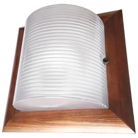 Ecola GX53 LED НББ-04-60-022 светильник Квадрат накладной IP65 дерево Орех 2*GX53 245х245х110