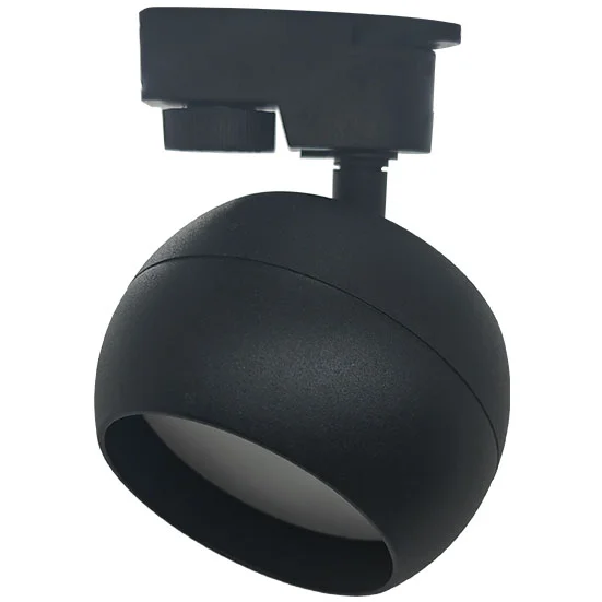 Ecola TRS4 светильник GX53 трековый углубленный Сфера Черный 90x53x135